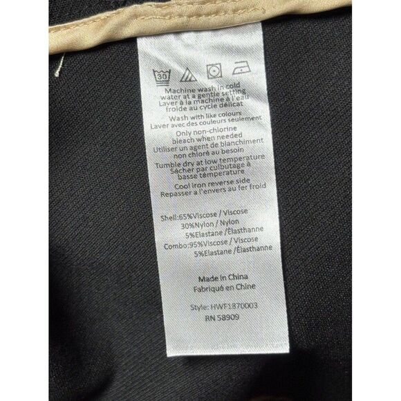 H Halston Open Front Blazer Jacket Women’s Size Medium Black Ivory Trim Office - Picture 8 of 10